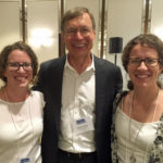Nicole Thomson and Michelle Cain pictured with Dr. Douglas H. Clements