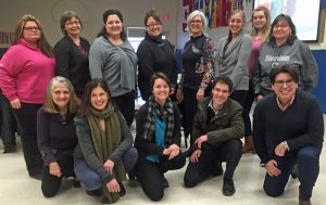 Image of a group of educators from OISE and Curve Lake First Nation School