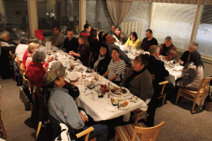 Educators dining at La Place Rendezvous