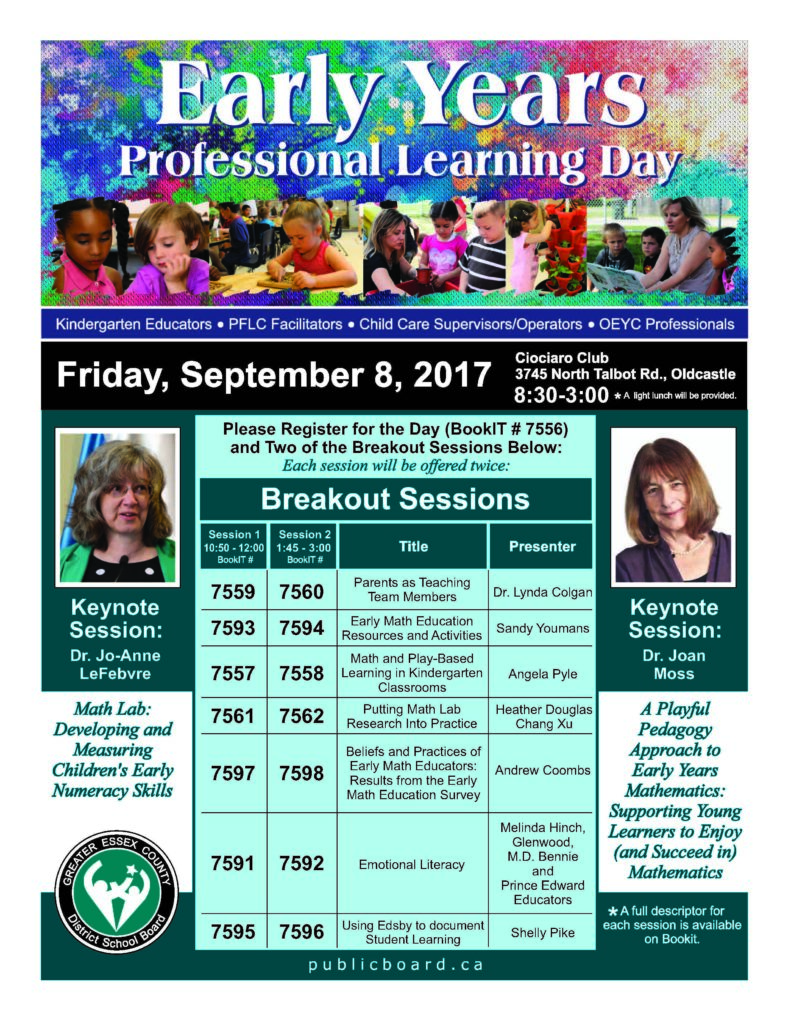 Early Years PD Day Flyer 2017