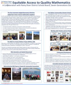 Click here for a closer up of our Equitable Access to Quality Mathematics poster