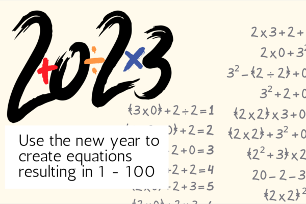 2023: Create equations resulting in 1 – 100